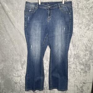 Lane Bryant Jeans Womens 20 Regular Blue Bootcut Genius Fit Plus Size Stretch